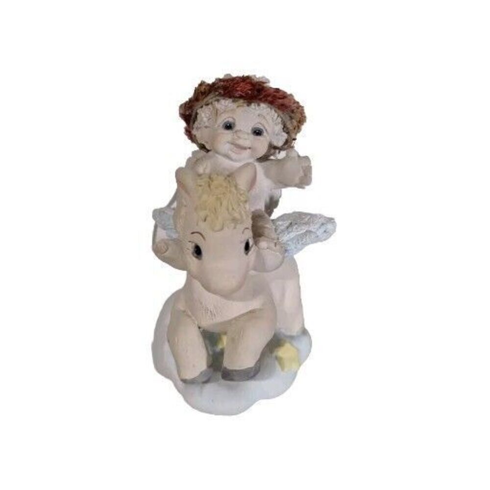 Vintage 1996 Dreamsicles Club Free Spirit Horse With Cherub Figurine Cast Art